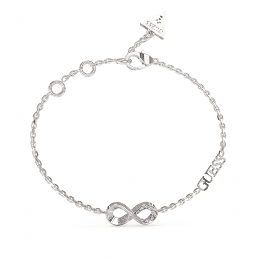 Guess Rhodium Plated Infinity Bracelet UBB03270RHL