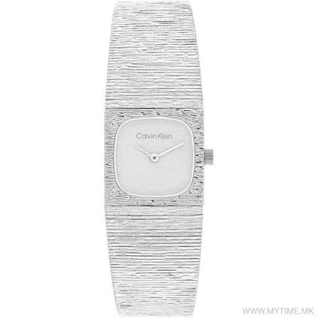 Calvin Klein Textured Bangle / Bark Effect Women's Stainless Steel Watch 25100177