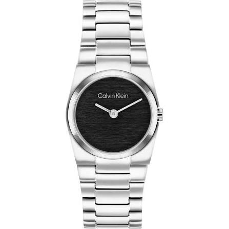 Calvin Klein Minimalist / Integrated Brushed Black Dial Stainless Steel Watch 25100121