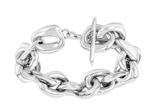 Calvin Klein Sculpted Link / Chunky Toggle Chain Stainless Steel Bracelet 35000653