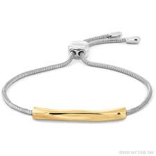 Calvin Klein Twisted Bar Women's Two-Tone Stainless Steel Slider Bracelet 35000946