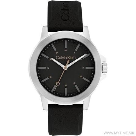 Calvin Klein Sport / Casual Black Dial Stainless Steel Men's Silicone Watch 25200471