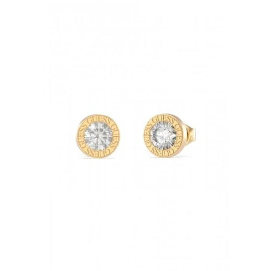 Gold Plated 10mm Clear Crystal Stud Earrings UBE02244YG