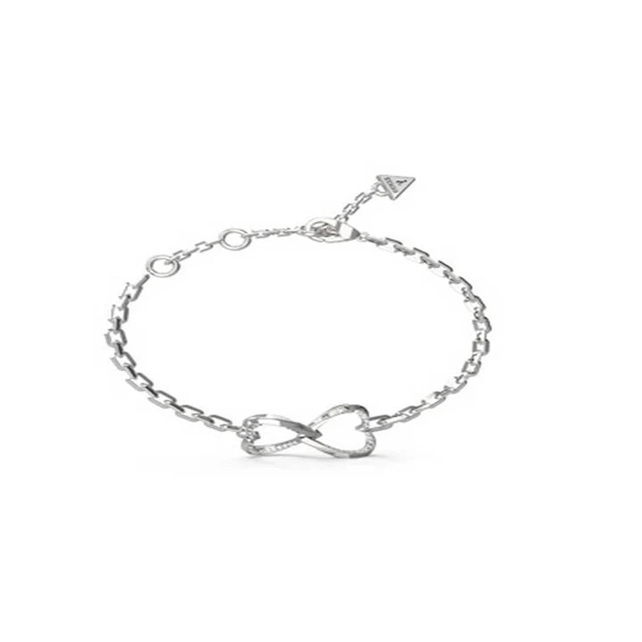 Guess Ladies Mon Amour Two Hearts Bracelet UBB04618RHL