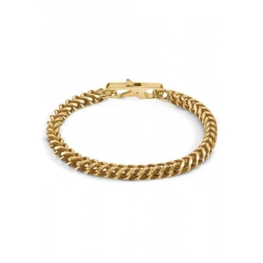 Gold-tone Plated Black Chain Bracelet UMB01338YGL