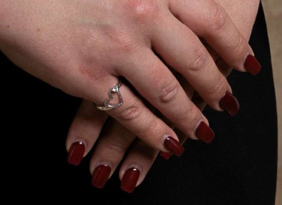 Heart-Shaped Zirconia Ring in 925 Sterling Silver