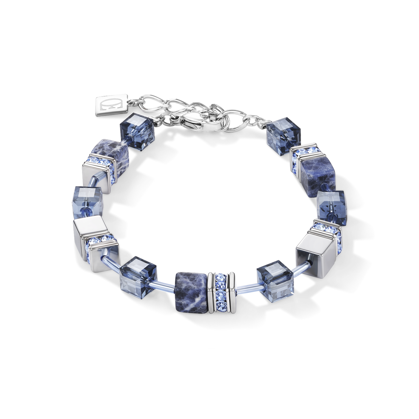 GeoCUBE® Bracelet sodalite & haematite blue Ref :4017-30-700