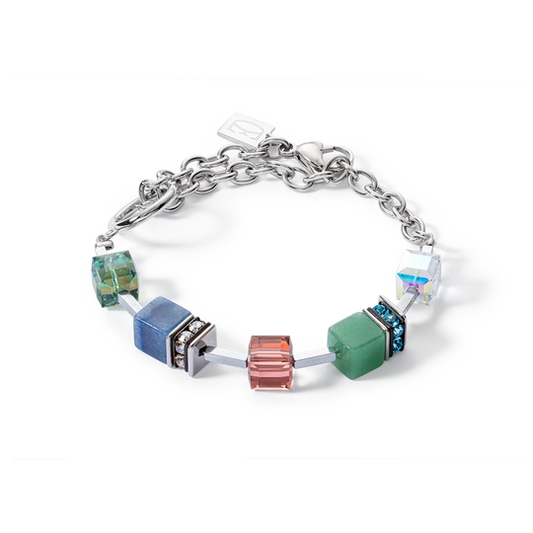 Bracelet GeoCUBE® Statement Precious Chunky Chain Multiwear 35 multicolour Ref :4530-30-1303