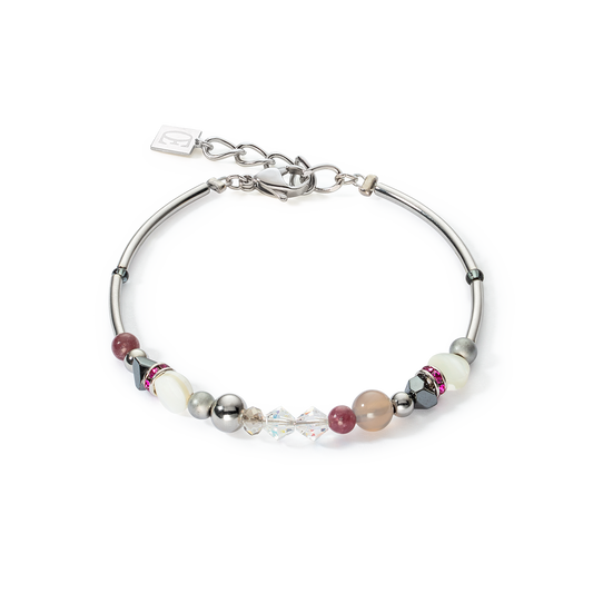 Bracelet Brilliant Square interchangeable Pendant Precious pink Ref: 4544-30-0400