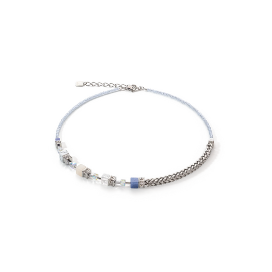 GeoCUBE® Precious Fusion Chunky Chain necklace light blue Ref :5085-10-720