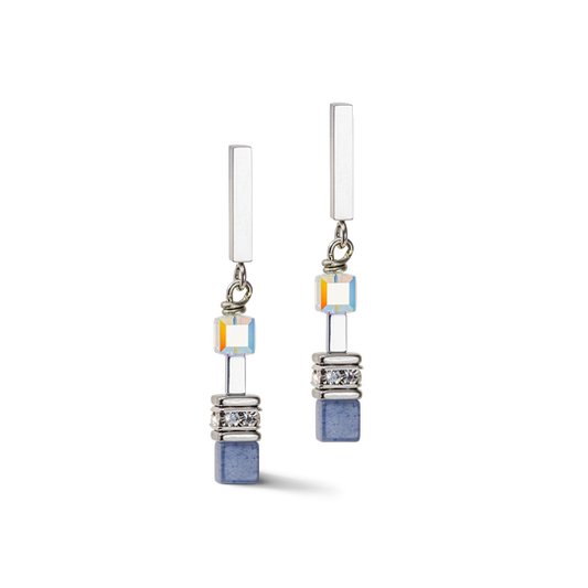 GeoCUBE® Precious Fusion Chunky Chain earrings light blue Ref :5085-21-720