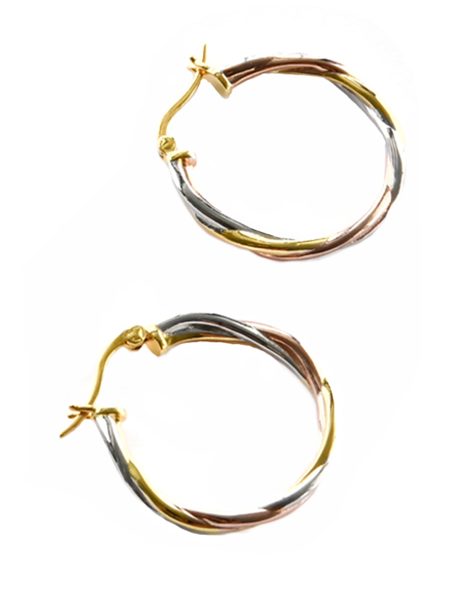 3Tone Collection - Unity Earrings (Large) Ref :3CIRCE09