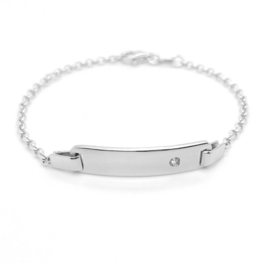 Sterling Silver 925 Kids' Engravable Braceletn Ref :BRTARMTS045CR