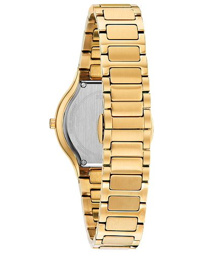 Bulova Millennia Women's Gold Champagne Mother-of-Pearl Dial Watch 97R102