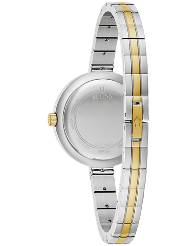 Bulova Rhapsody Women's Two-Tone White Diamond Dial Watch 98P193