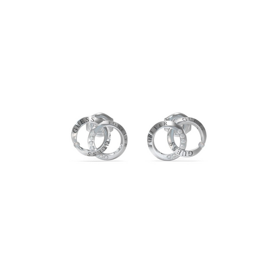 Guess Ladies Stainless Steel Forever Link Earrings UBE02190RH