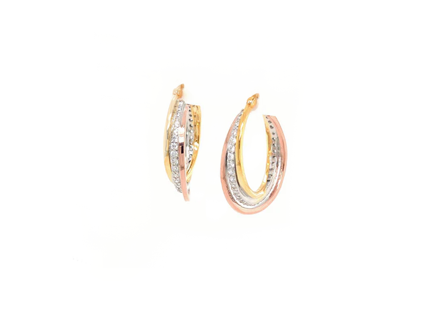 3Tone Collection - Affinity Earrings (Large) Ref :3CIRCE07