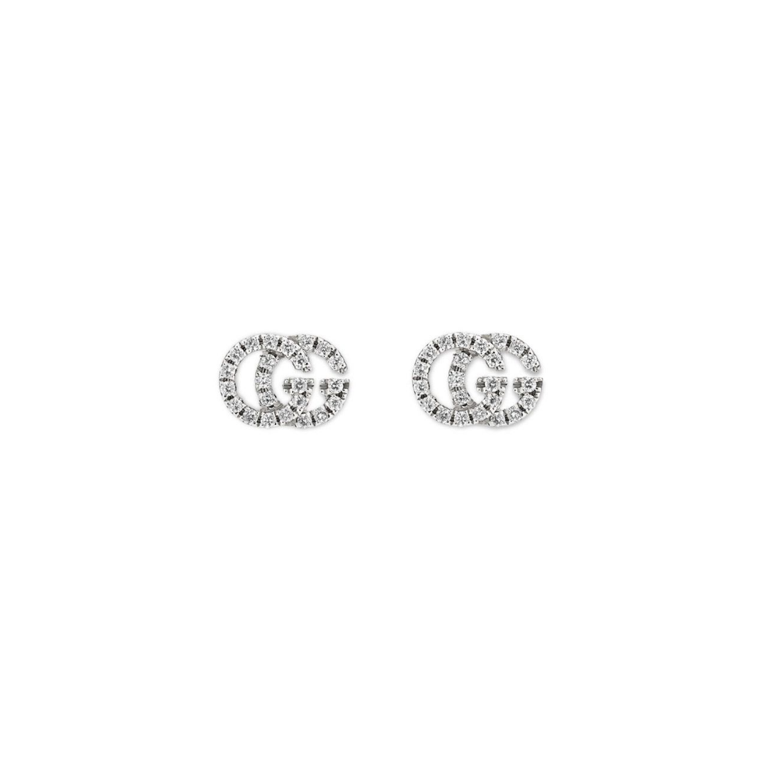 GG 18ct White Gold Diamond Stud Earrings Ref : YBD48167800100U