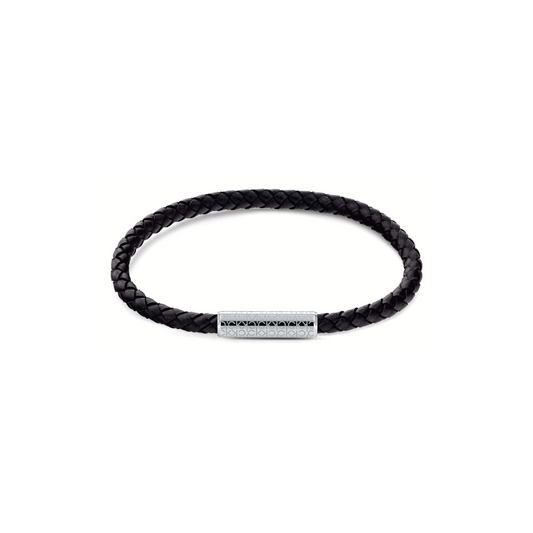 Calvin Klein Braided Black Leather Bracelet Ref :35000101