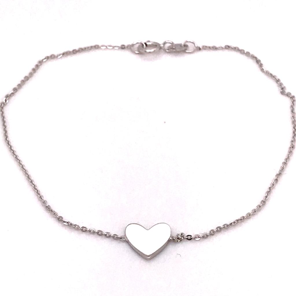 18KT White Gold Heart Bracelet (755371
