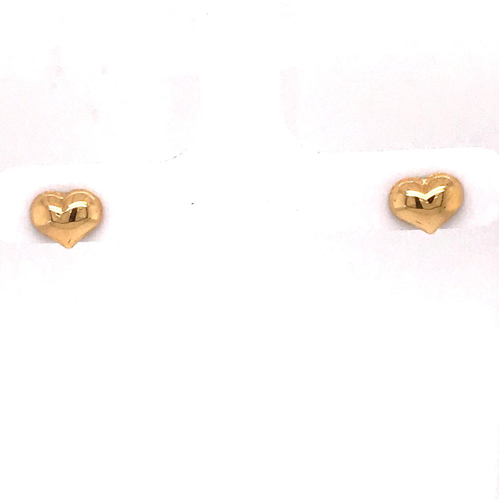 Gold Heart Stud Earrings (28244