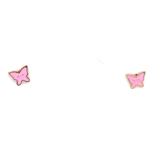 Pink Butterfly Stud Earrings (751069