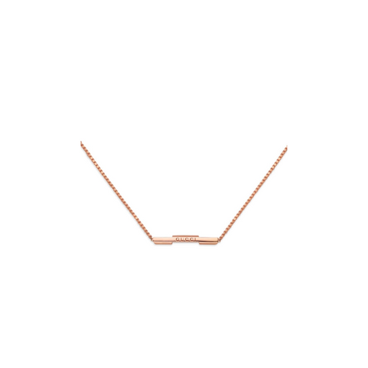 Gucci Link to Love necklace with 'Gucci' bar Ref :YBB66210800200U