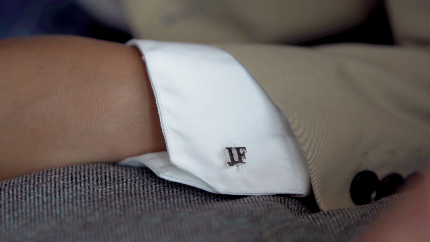 Children's Silver 925 Initial Cufflinks